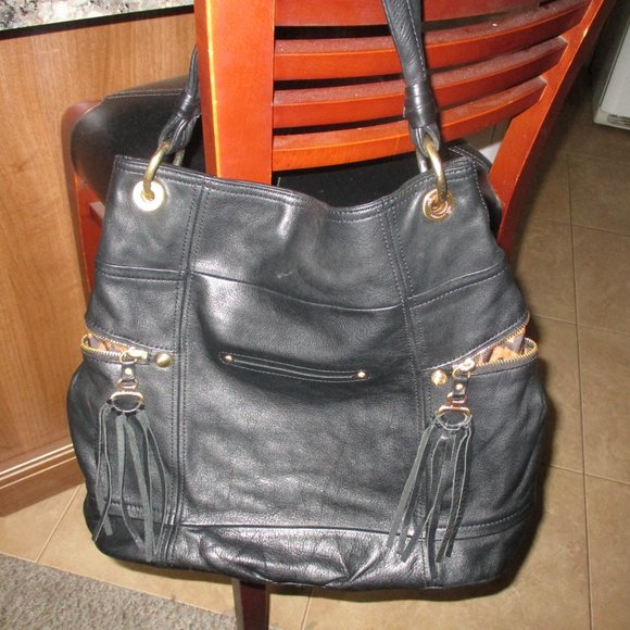 B Makowsky Black Leather Hobo - Picture 11 of 11